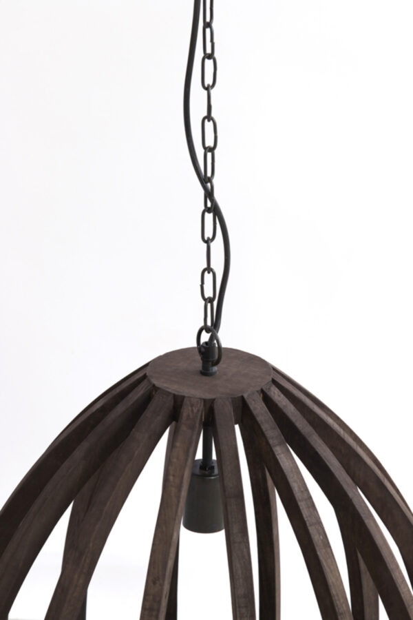 Open houten frame hanglamp Light & Living Barsia - Ø 50 cm - Image 8