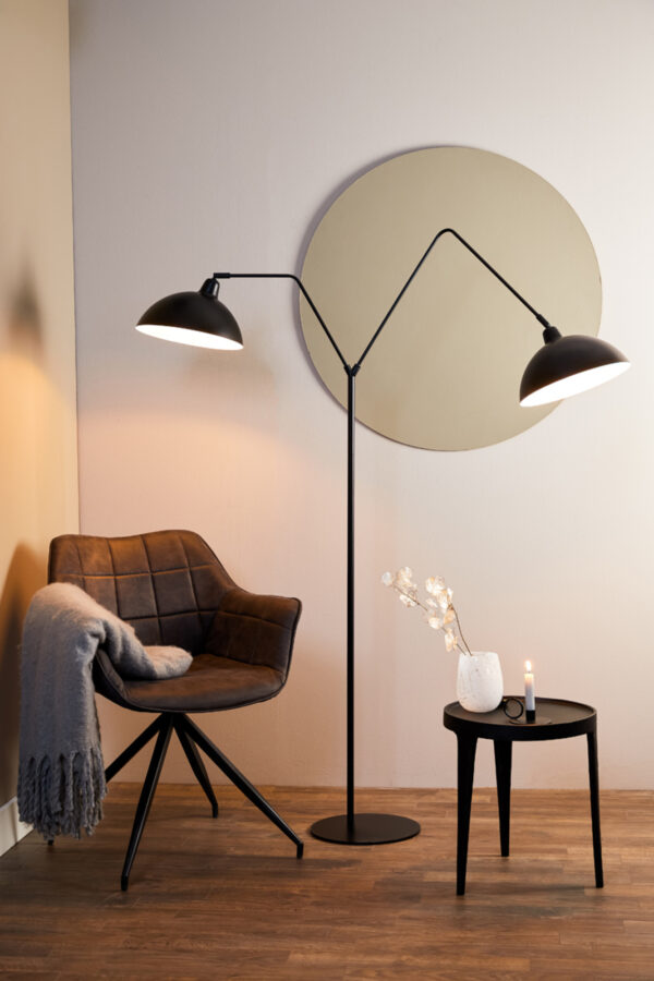Staande dubbele lamp metaal zwart Light & Living Orion - H 180 cm - Image 5