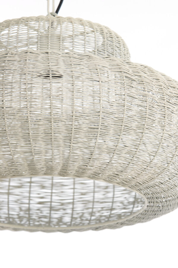 Wit gevlochten rotan hanglamp Light & Living Piedra - Ø 59 cm - Image 3
