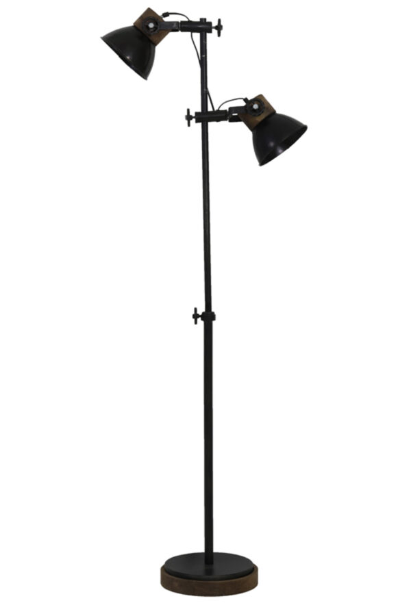 Industriële zwarte vloerlamp Light & Living Jody - H 165 cm - Image 2