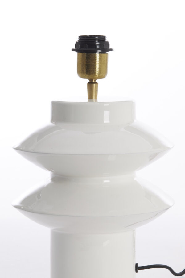 Witte keramische lampenvoet Light & Living Petch - H 26 cm - Image 3