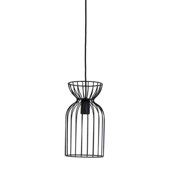 Zwarte metalen kooi hanglamp Light & Living Lazar - Ø 18 cm