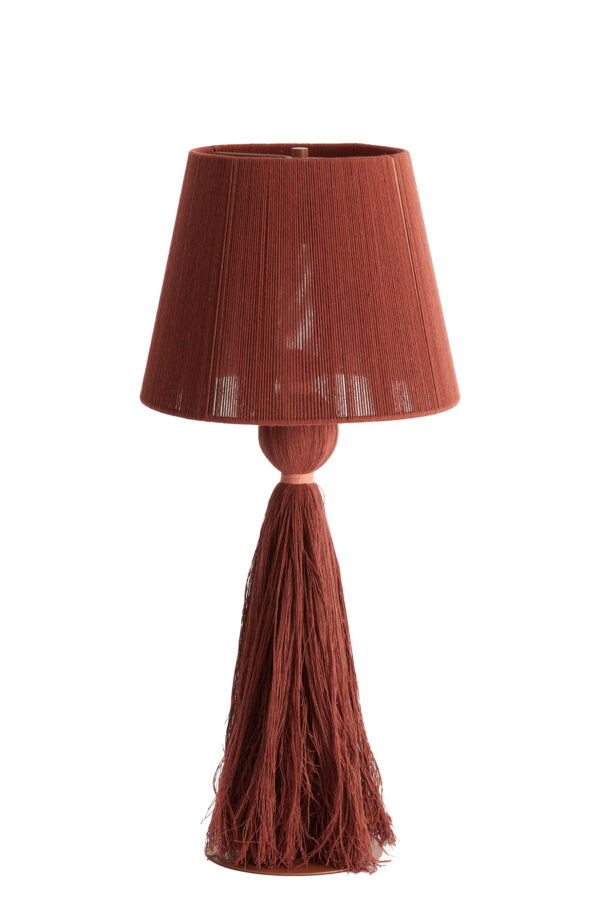 Stoffen staande lamp rood Light & Living Espino - H 58 cm - Image 2