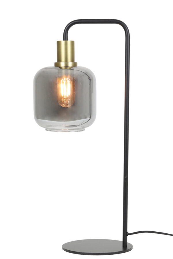 Glazen tafellamp met goudaccent Light & Living Lekar - H 58 cm - Image 3