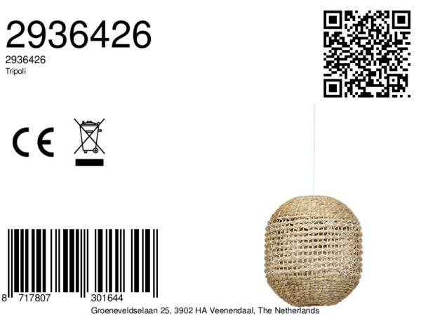 Rotan hanglamp met natuurlijk design Light & Living Tripoli - Ø 42 cm - Image 7