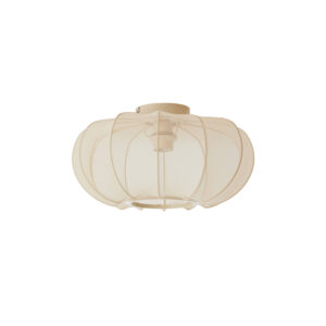 Plafondlamp beige met metalen frame Light & Living Plumalia – B 40 cm