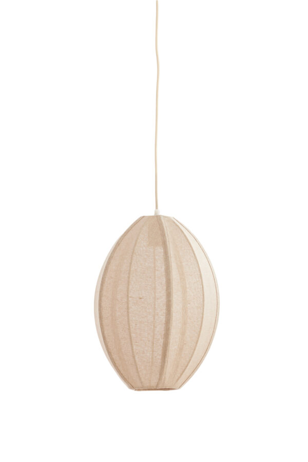 Beige stoffen hanglamp ovaal model Light & Living Milatos - Ø 28,5 cm - Image 2