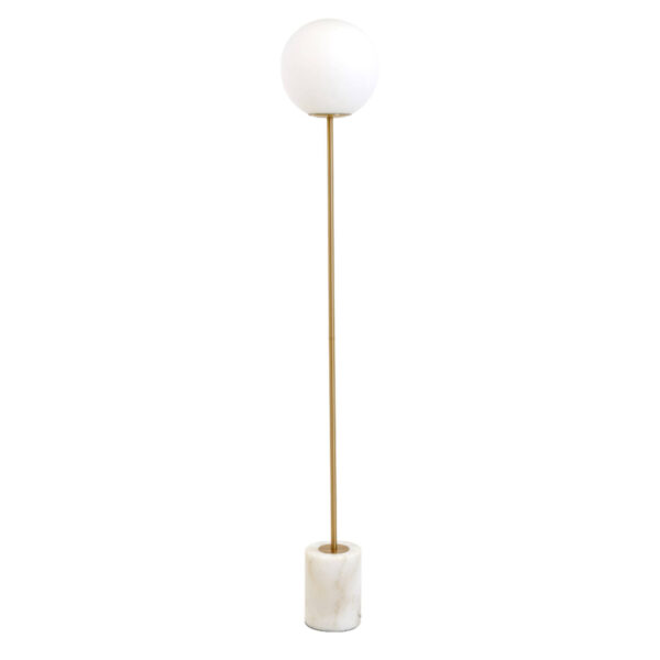 Klassieke vloerlamp met wit glazen bol Light & Living Medina - H 156 cm