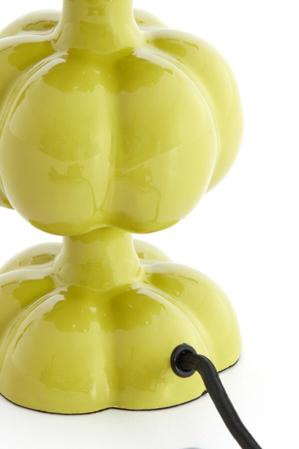 Geelkleurige keramische lampvoet bolletjes Light & Living Caldas - H 29 cm - Image 5