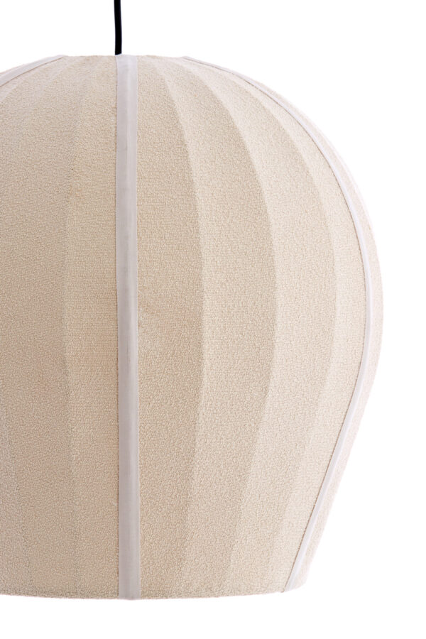 Geribde beige stoffen hanglamp Light & Living Zagori - Ø 44 cm - Image 3