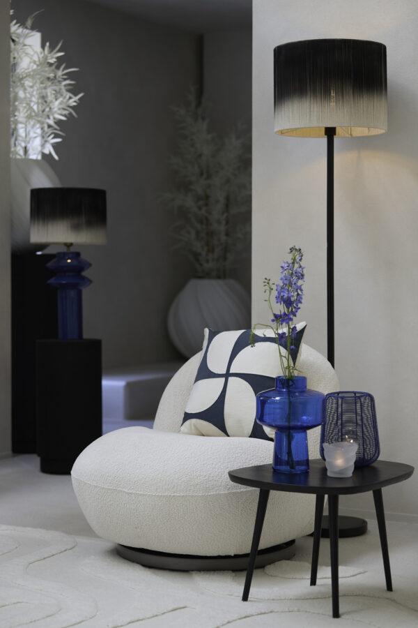 Zwart-grijze cilindrische lampenkap Light & Living Tossa - Ø 40 cm - Image 4