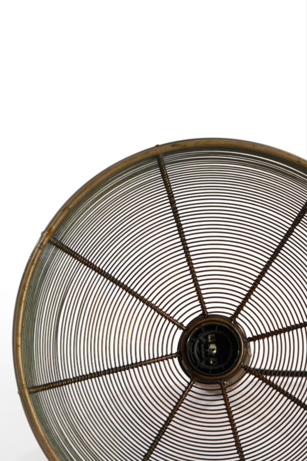 Bruine rotan hanglamp met metalen frame Light & Living Tartu - Ø 28 cm - Image 6