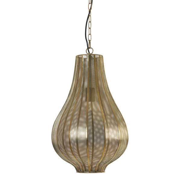 Goudkleurige metalen hanglamp Light & Living Micha - Ø 33 cm