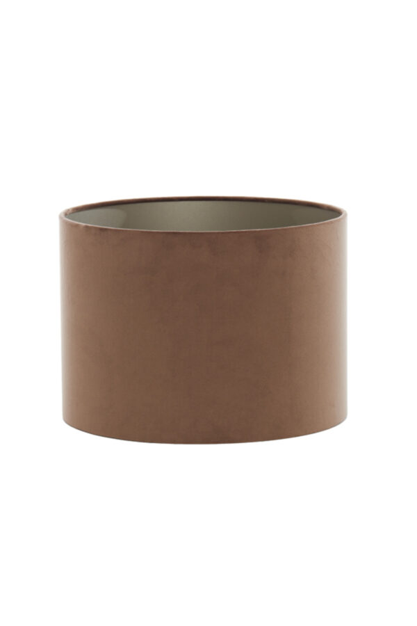 Bruingekleurde cilindervormige lampenkap Light & Living Velours - Ø 40 cm - Image 2