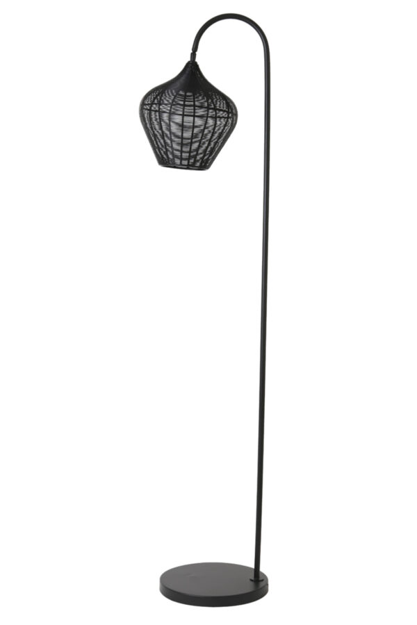 Zwarte gevlochten vloerlamp Light & Living Alvaro – H 160 cm - Image 2