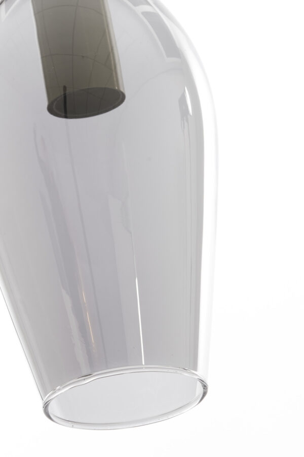 Zwarte tafellamp met gevormd glas Light & Living Lukaro - H 51,5 cm - Image 7