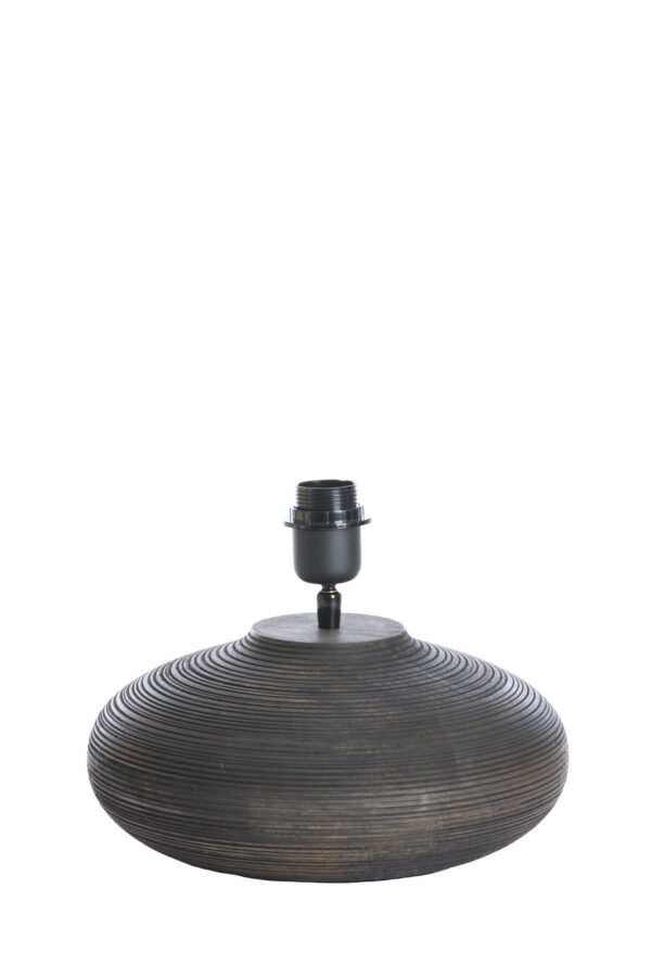 Kleine houten lampvoet donker Light & Living Khomai - H 23 cm - Image 2