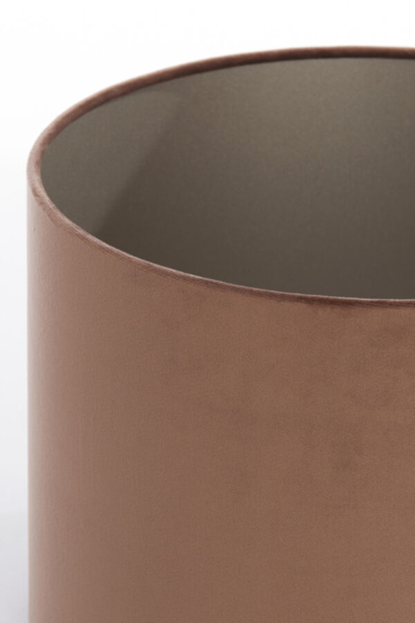 Cilindrische lampenkap in bruin Light & Living Velours - Ø 30 cm - Image 7