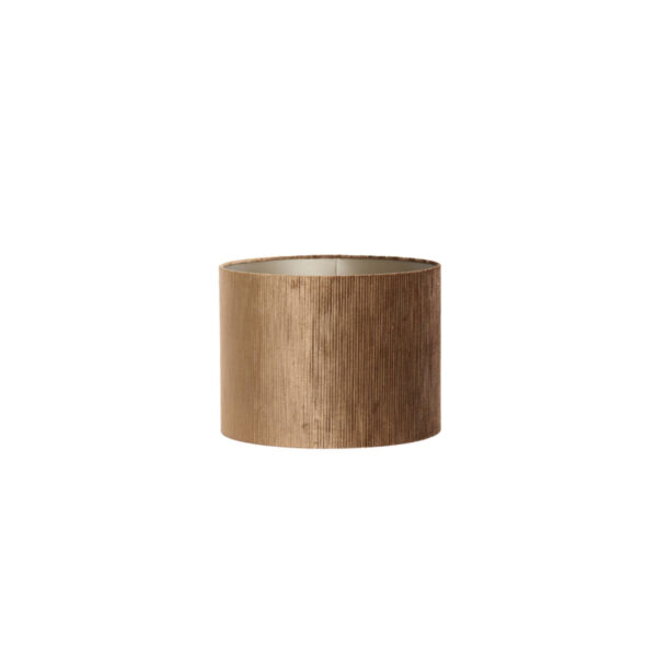 Gouden ribstof lampenkap Light & Living Flair - Ø 25 cm
