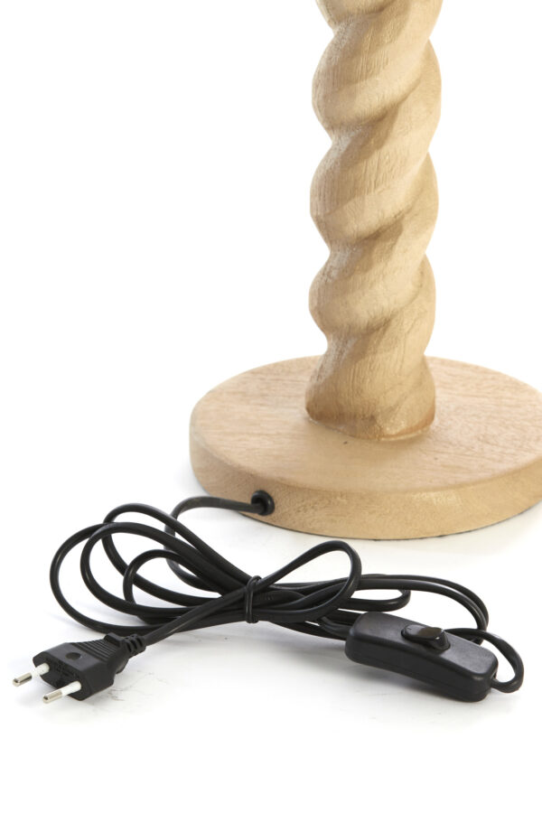 Houten lampvoet gedraaid Light & Living Nanno - H 45 cm - Image 7