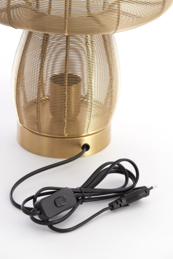 Gouden draadlamp schaduwontwerp Light & Living Mushroom - H 24 cm - Image 4