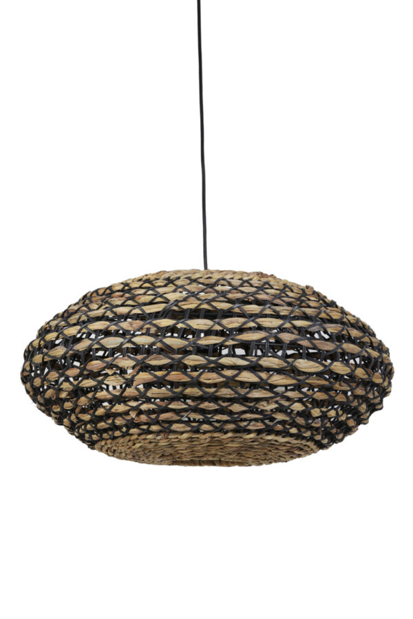Zwart gevlochten rieten hanglamp Light & Living Tripoli - Ø 60 cm - Image 2