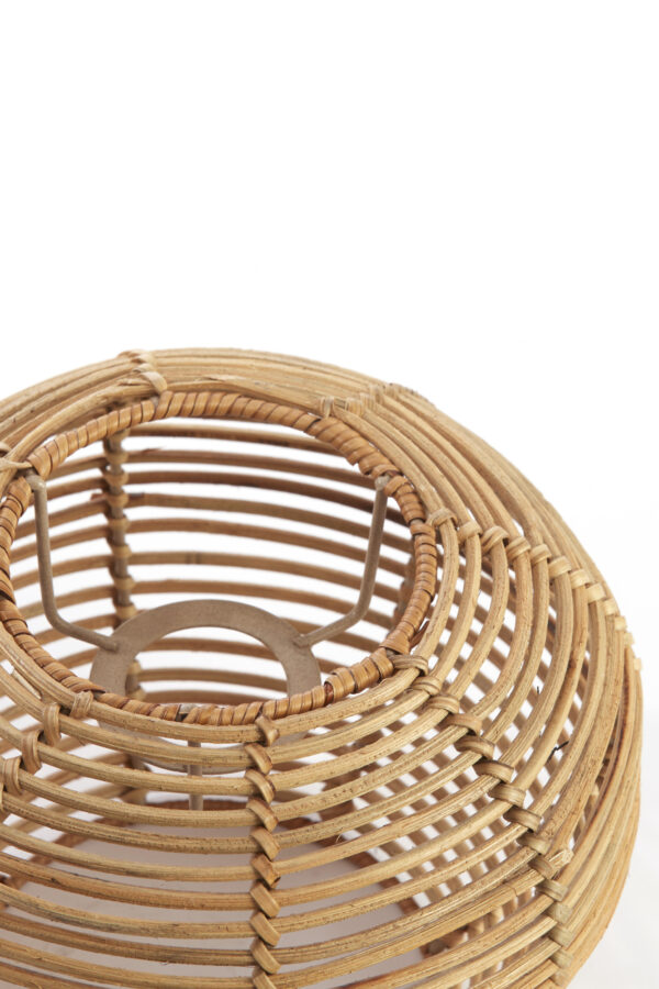 Rotan lampenkap naturel rond Light & Living Latvia - Ø 23 cm - Image 4