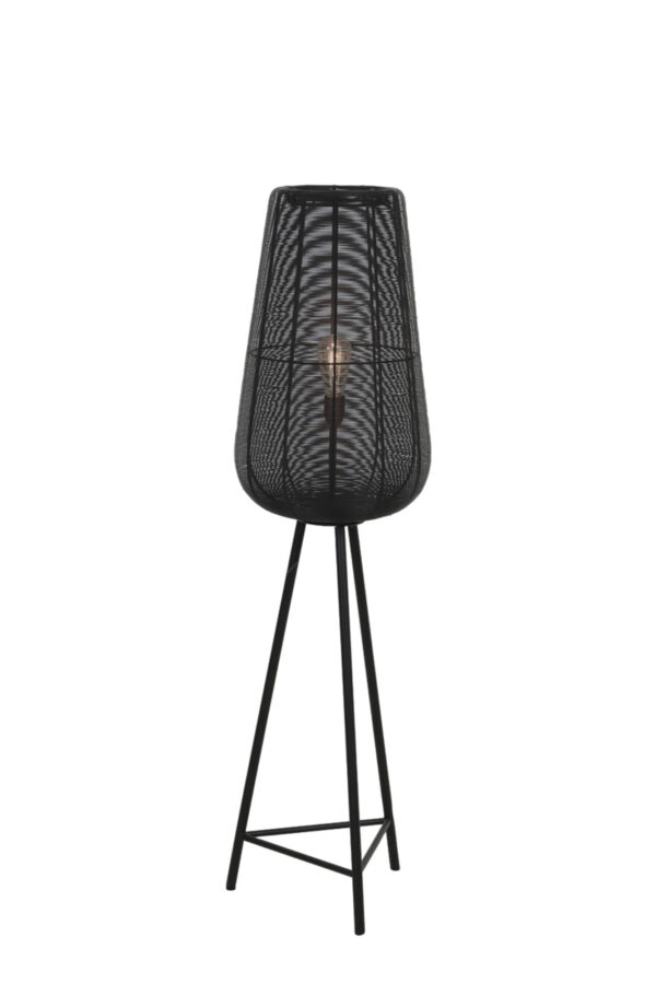 Zwarte metalen vloerlamp in cilindervorm Light & Living Adeta – H 135 cm - Image 3