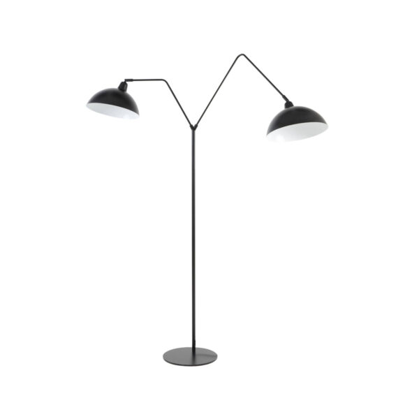 Staande dubbele lamp metaal zwart Light & Living Orion - H 180 cm