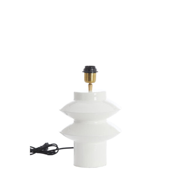 Witte keramische lampenvoet Light & Living Petch - H 26 cm