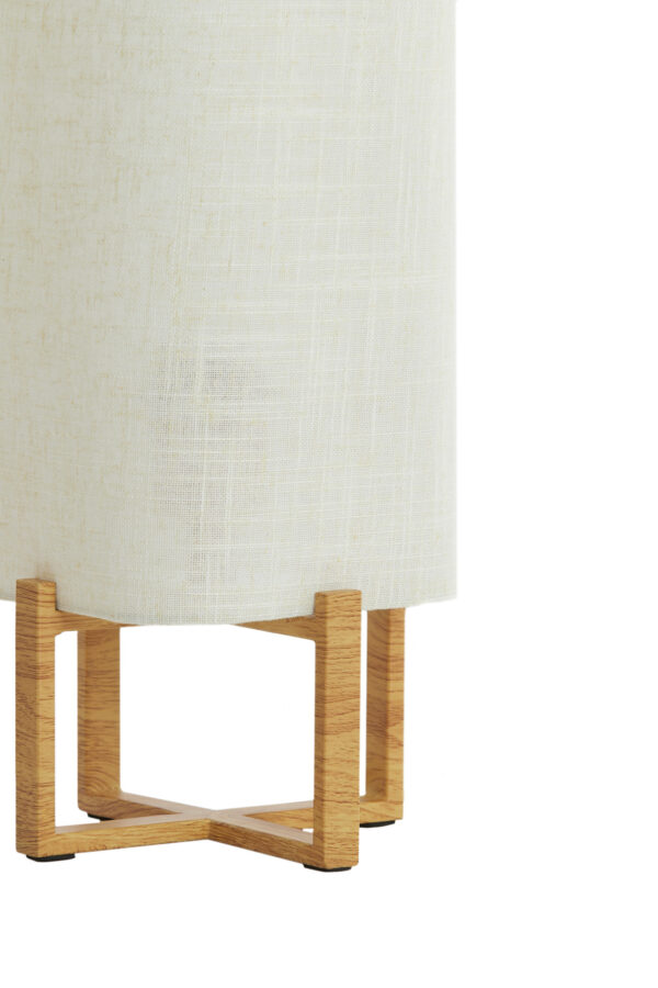 Stoffen tafellamp rechthoekig wit Light & Living Wyn - H 39 cm - Image 5