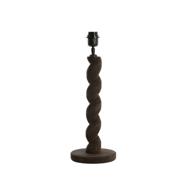 Zwarte gedraaide lampenvoet Light & Living Nanno - H 45 cm