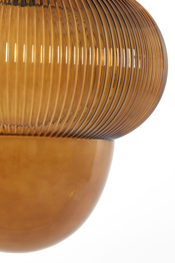 Amberkleurige glazen hanglamp Light & Living Ovnis - Ø 35 cm - Image 5