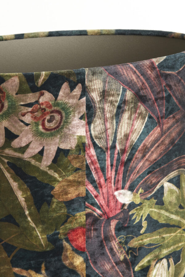 Velvet lampenkap met bloemenprint Light & Living Passion - H 25 cm - Image 7