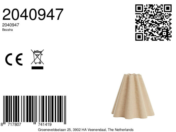 Beige kleurige stoffen lampenkap Light & Living Bezaha - Ø 15 cm - Image 8