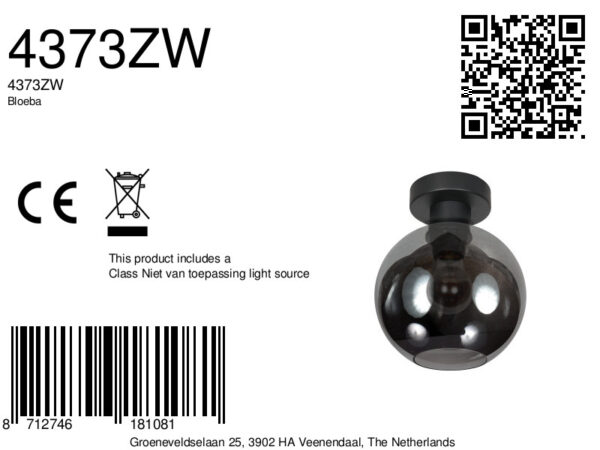 zwartebolplafondlampglassteinhauerbloeba-ø15-8a