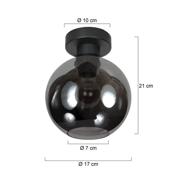 zwartebolplafondlampglassteinhauerbloeba-ø15-7
