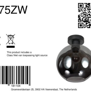 zwartebollenrookglasplafondlampsteinhauerbloeba-ø25-8a