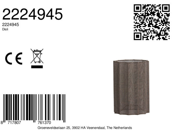 Geplooide hoge lampenkap bruin Light & Living Disli - Image 6