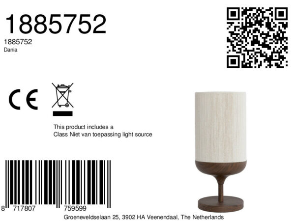 Japandi tafellamp beige/bruin bekervorm Light & Living Dania - Image 7