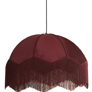 Rode vintage velvet hanglamp Light & Living Malacia