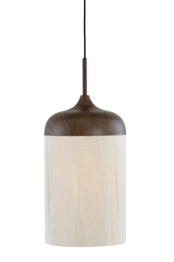 Bekervormige naturel/bruine katoendraad hanglamp Light & Living Dania - Image 2