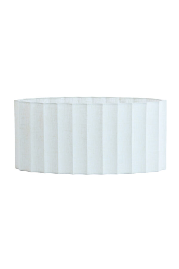 Ovale witte lampenkap geplooid Light & Living Disli