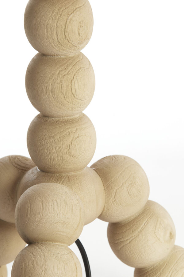 Naturel houten tafellamp bollen Light & Living Veglio - Image 3