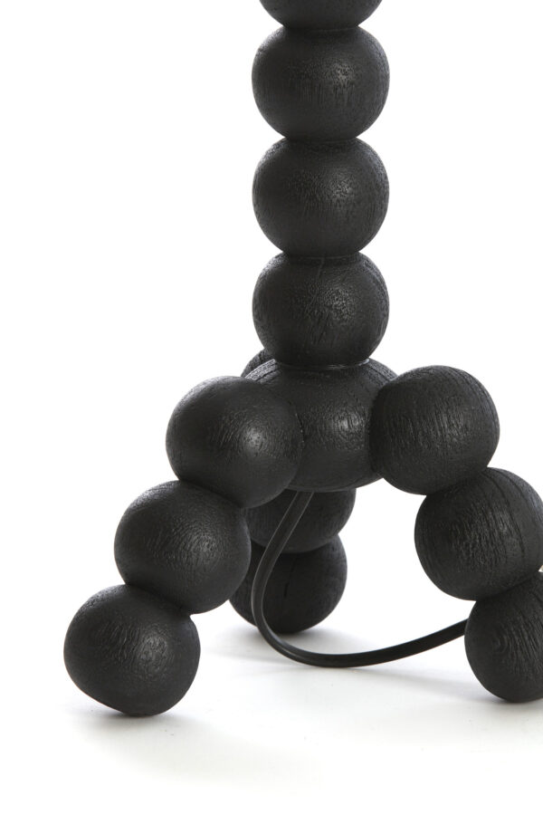Tafellamp houten bollen zwart Light & Living Veglio - Image 4