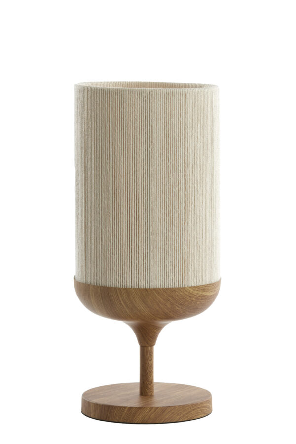 Bekervormige japandi tafellamp beige/naturel Light & Living Dania