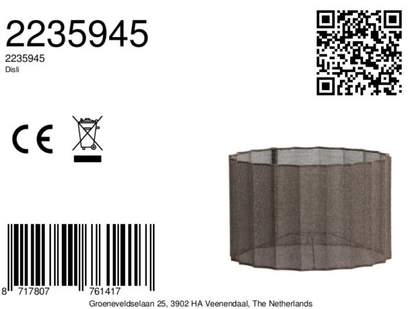 Geplooide cilinder lampenkap bruin Light & Living Disli - Image 6