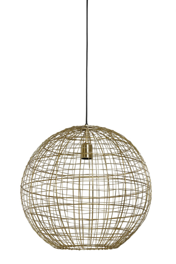 Rustieke ronde gouden hanglamp Light & Living Mirana