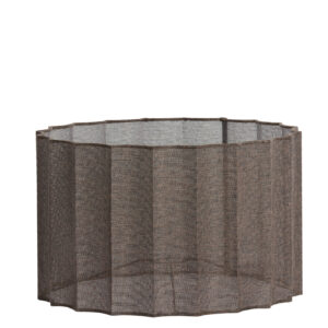 Cilinder lampenkap geplooid bruin Light & Living Disli