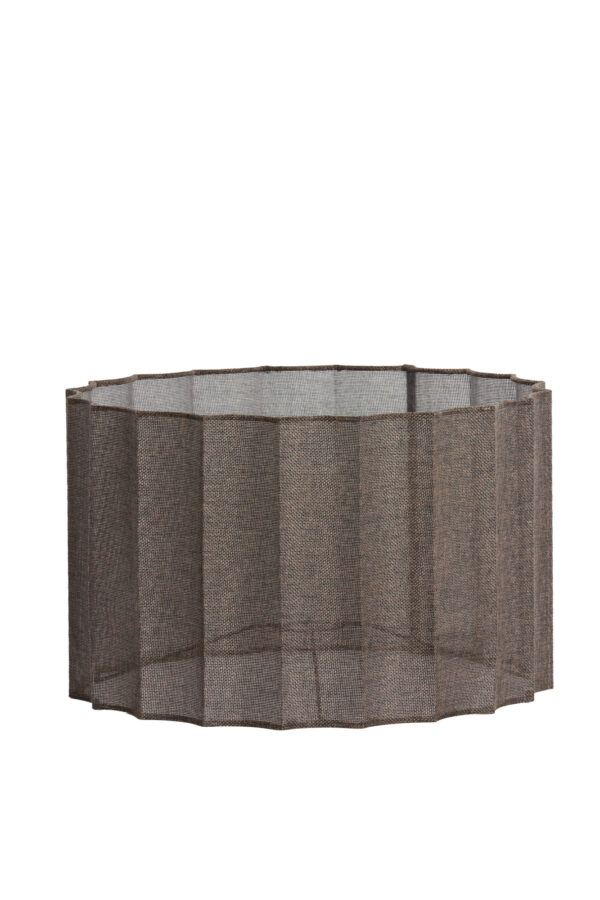 Cilinder lampenkap geplooid bruin Light & Living Disli